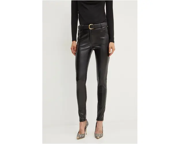 Silvian Heach pantaloni IMGARD femei, culoarea negru, mulata, high waist, CVA24003PA