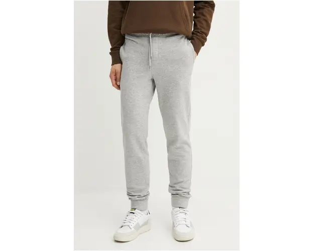 Solid pantaloni de trening culoarea gri, melanj, 21106556-1541011