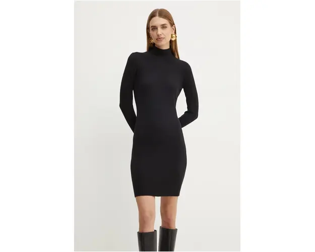 Silvian Heach rochie BENEL culoarea negru, mini, mulata, GPA24307VE