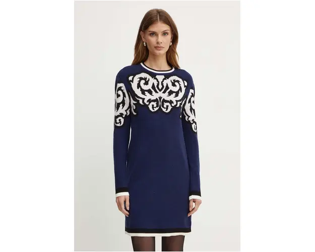 Silvian Heach rochie MARIE culoarea albastru marin, mini, drept, GPA24270VE