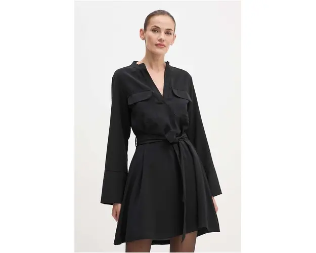 Silvian Heach rochie REIMBA culoarea negru, mini, evazati, GPA24120VE