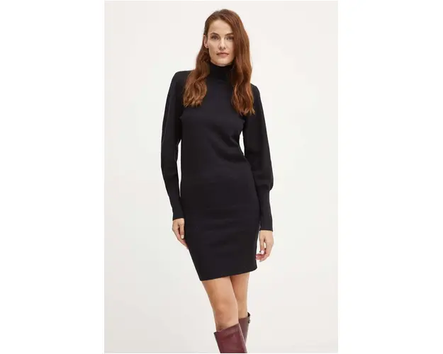 Silvian Heach rochie IKUR culoarea negru, midi, mulata, GPA24153VE