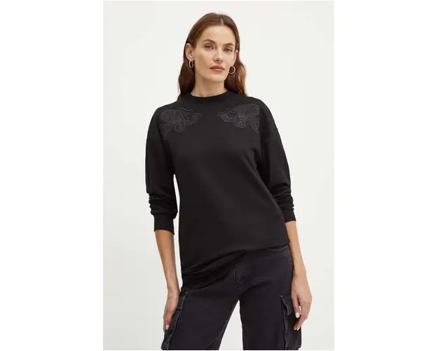 Silvian Heach bluza TERLEKI femei, culoarea negru, cu imprimeu, GPA24265FE