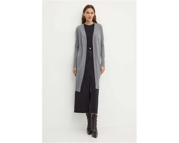 Silvian Heach cardigan LANGE femei, culoarea gri, light, GPA24277CD