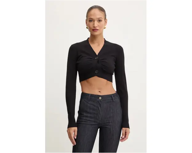 Silvian Heach pulover HELIMO femei, culoarea negru, light, GPA24331CD