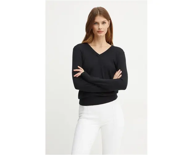 Silvian Heach pulover de lana MAIWALD femei, culoarea negru, light, GPA24313MA