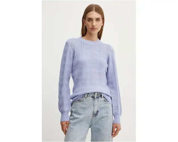 Silvian Heach pulover UMOK femei, culoarea violet, GPA24251MA