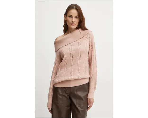 Silvian Heach pulover ROJAS femei, culoarea roz, GPA24250MA