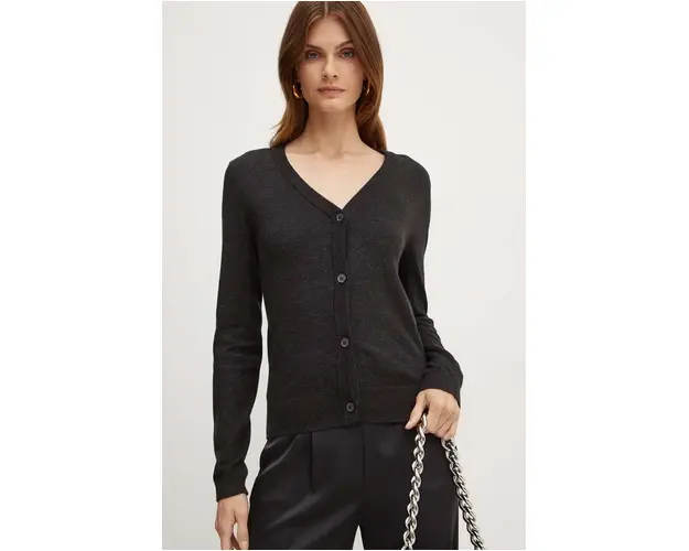 Silvian Heach cardigan MOLES femei, culoarea gri, light, GPA24064CD