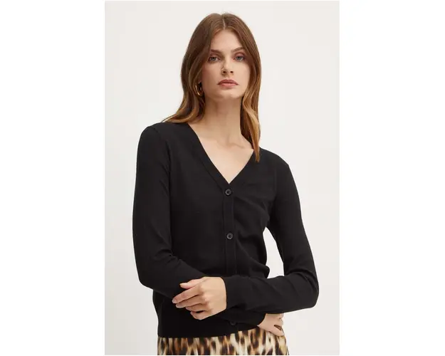 Silvian Heach cardigan MOLES femei, culoarea negru, light, GPA24064CD