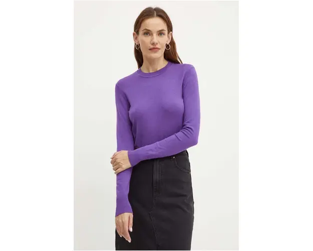 Silvian Heach pulover SCAPIN femei, culoarea violet, light, GPA24066MA