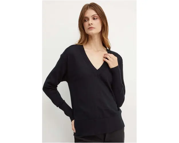 Silvian Heach pulover ANAGRET femei, culoarea negru, GPA24317MA