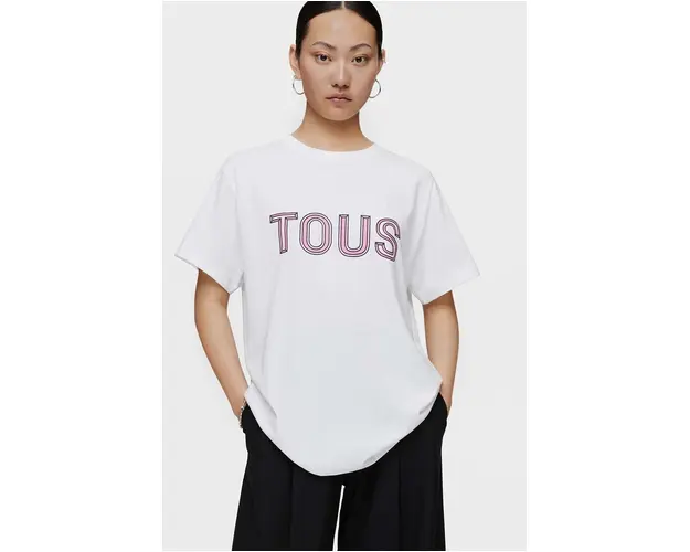 Tous tricou din bumbac femei, culoarea roz, 2002104713