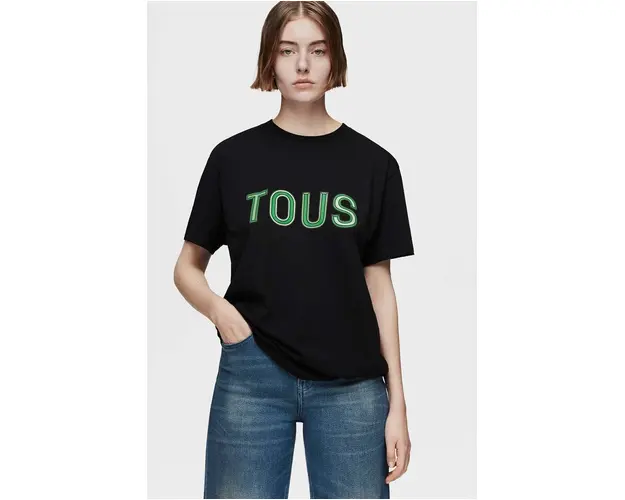 Tous tricou din bumbac femei, culoarea verde, 2002104739