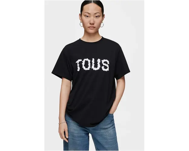 Tous tricou din bumbac femei, culoarea negru, 2002104851