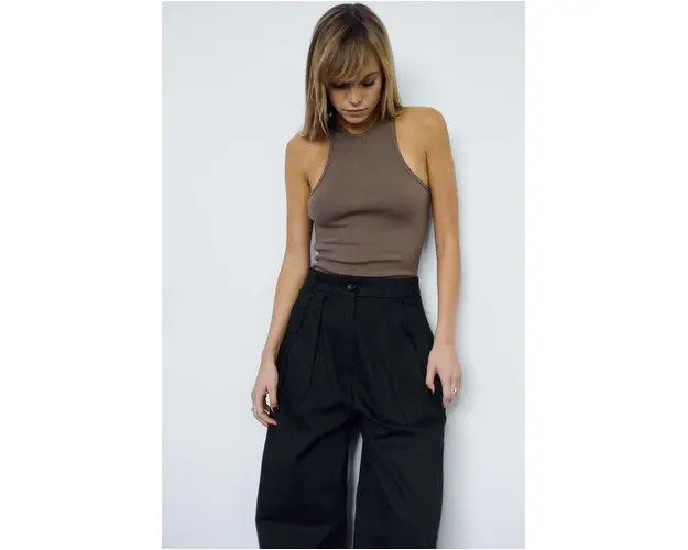 MUUV. top din bumbac PRESSE culoarea verde, PRESSE