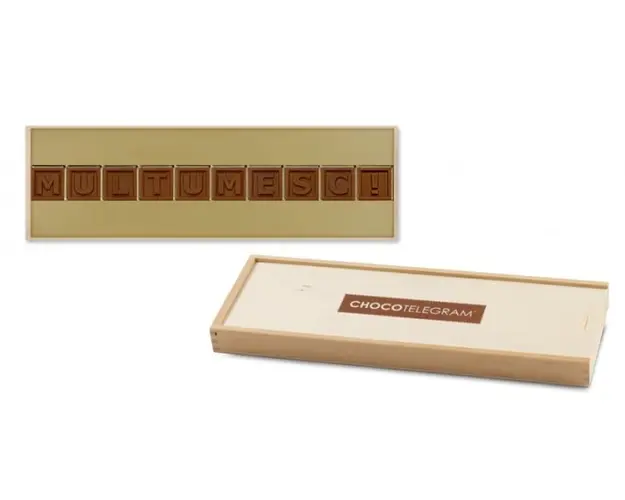 Telegrama din ciocolata cu mesajul - Multumesc