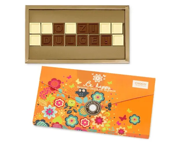 Telegrama din ciocolata cu mesajul - O zi dulce