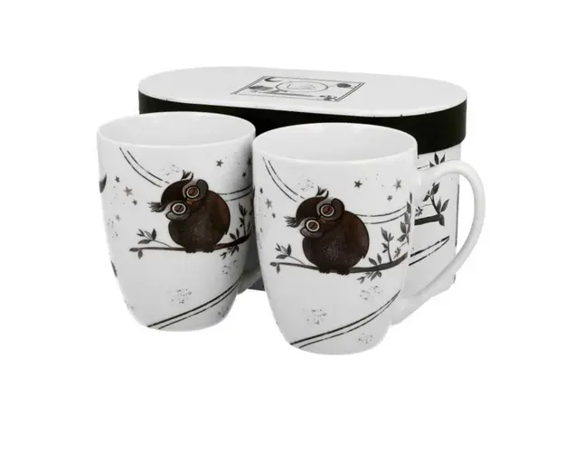 Set 2 cani 380ml CHARMING OWLS