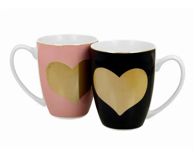 Set 2 cani Inima Roz&Granat