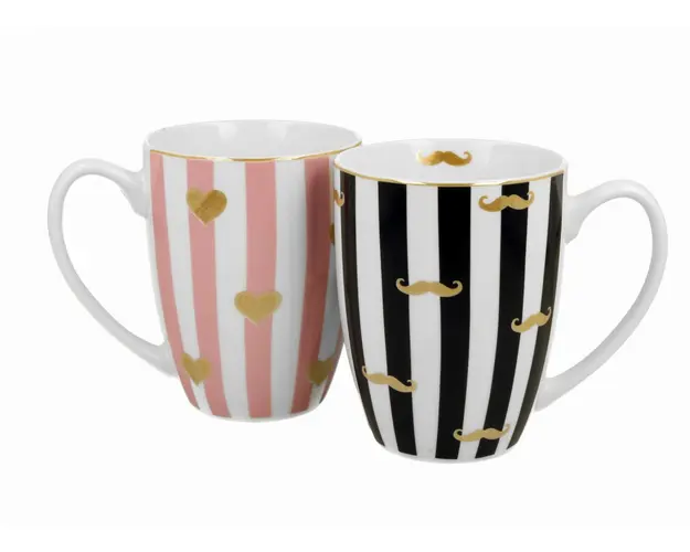 Set 2 cani MOUSTACHE&HEARTS