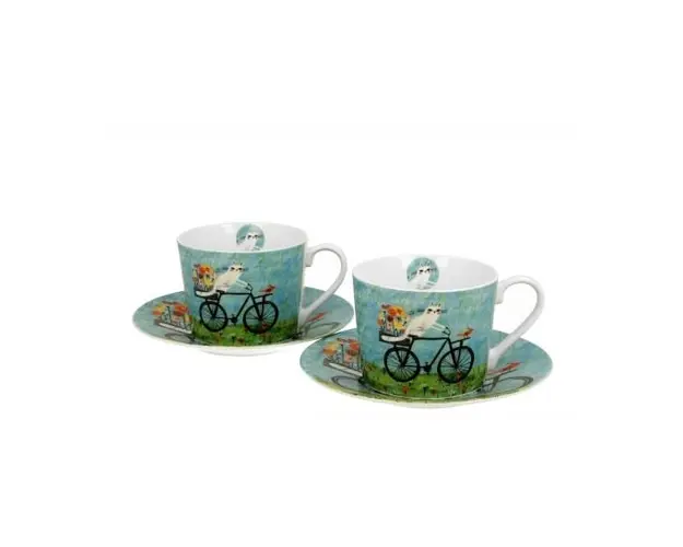 Set 2 cesti 230 ml Cat Bicyclette