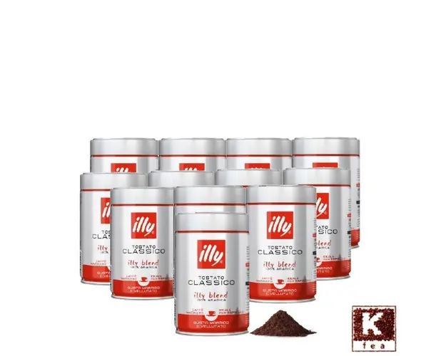 Pachet 12 x Illy Espresso cafea macinata 250g
