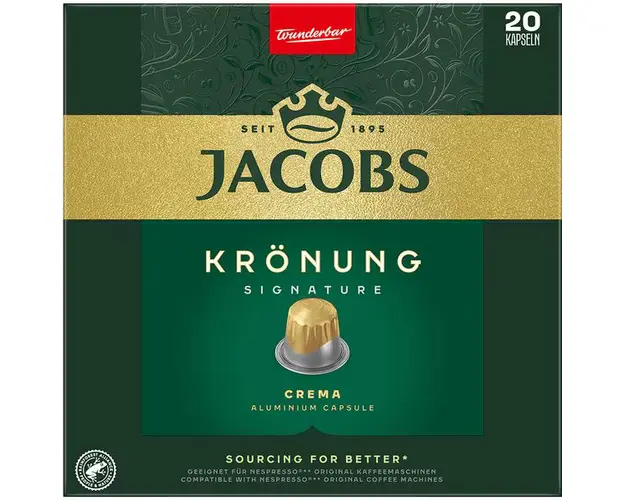 Jacobs Kronung Crema 20 capsule compatibile Nespresso