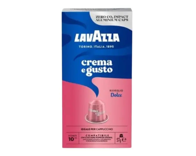 Lavazza Crema e Gusto Dolce 10 capsule aluminiu compatibile Nespresso