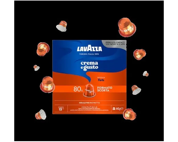 Lavazza Crema e Gusto Forte 80 capsule aluminiu compatibile Nespresso