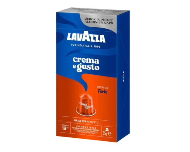 Lavazza Crema e Gusto Forte 10 capsule aluminiu compatibile Nespresso