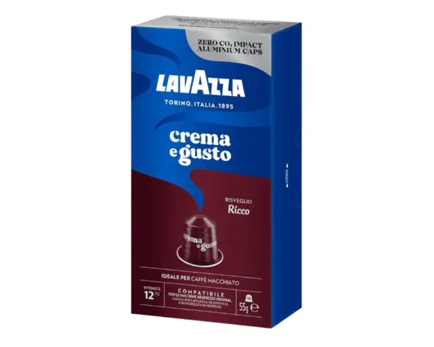 Lavazza Crema e Gusto Ricco 10 capsule aluminiu compatibile Nespresso