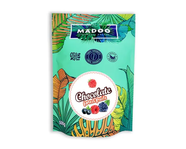 Madoo Chocolate Forest Fruits cafea boabe cu aroma de ciocolata si fructe de padure 500gr