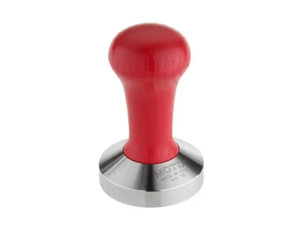 Motta tamper profesional 58mm convex maner lemn rosu