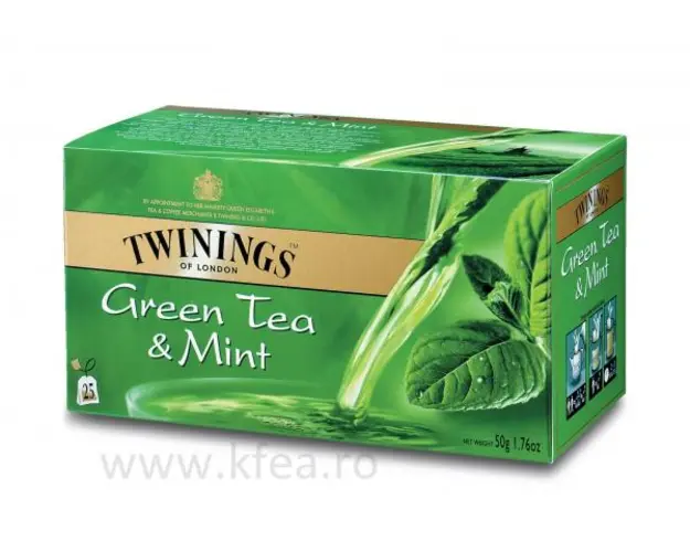 Twinings Green Mint ceai verde cu menta 25 plicuri