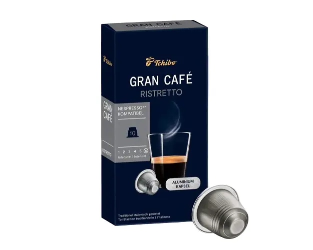 Tchibo Gran Cafe Ristretto 10 capsule aluminiu compatibile Nespresso
