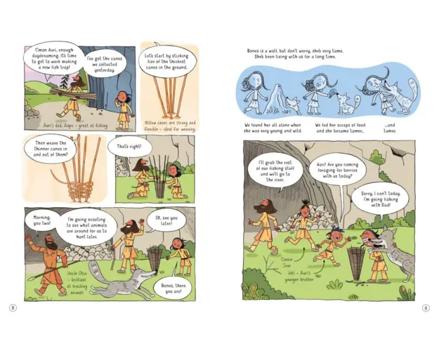 Carte pentru copii, Usborne, 24 Hours In the Stone Age, 7+ ani