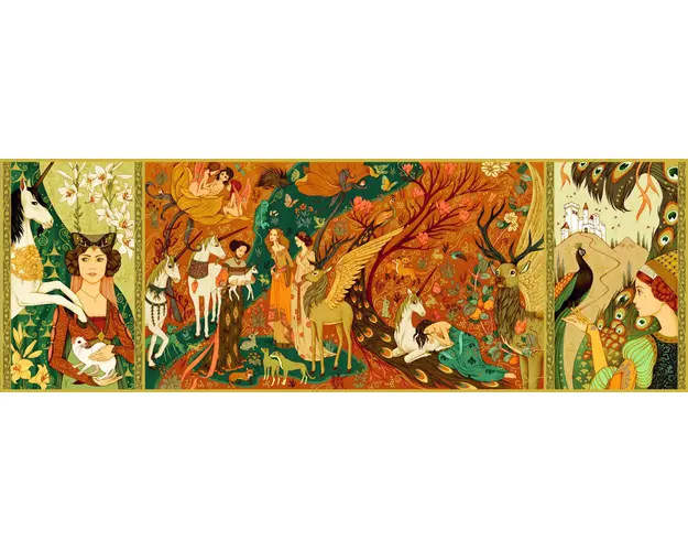 Puzzle galerie Gradina cu unicorni, Djeco