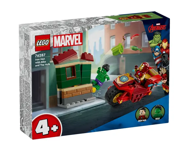 Iron Man cu motocicleta si Hulk