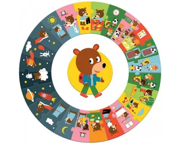 Puzzle circular Ziua, Djeco
