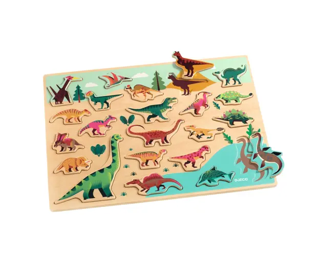 Puzzle lemn Dinozauri, Djeco