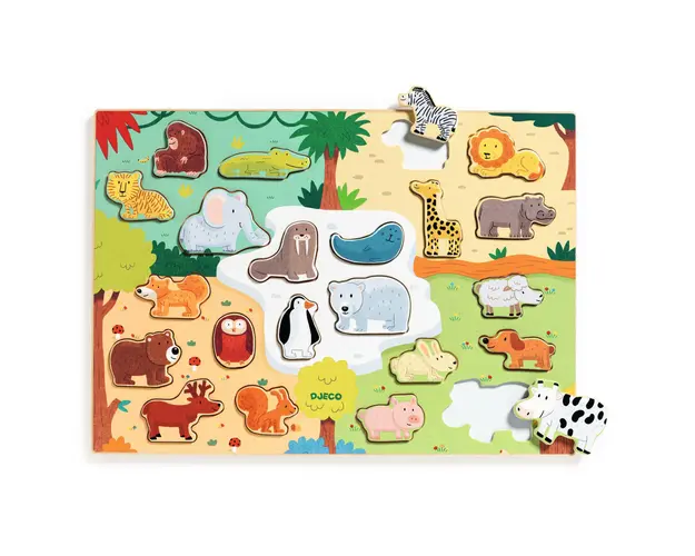 Puzzle din lemn Animo, Djeco