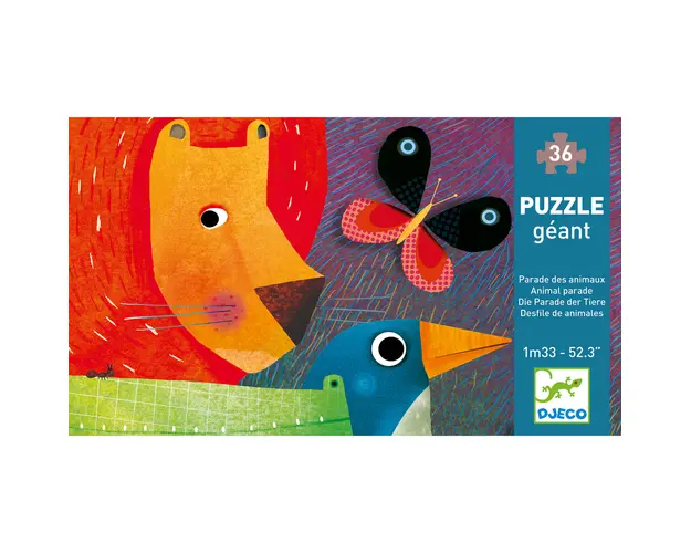 Puzzle gigant Parada animalelor, Djeco