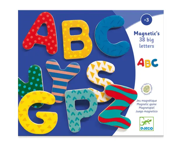 Joc cu magneti 38 Litere colorate, Djeco