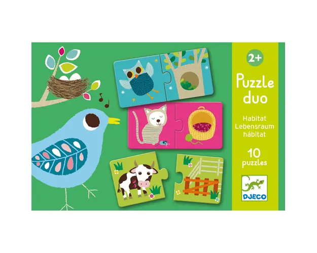 Puzzle duo Habitat, Djeco