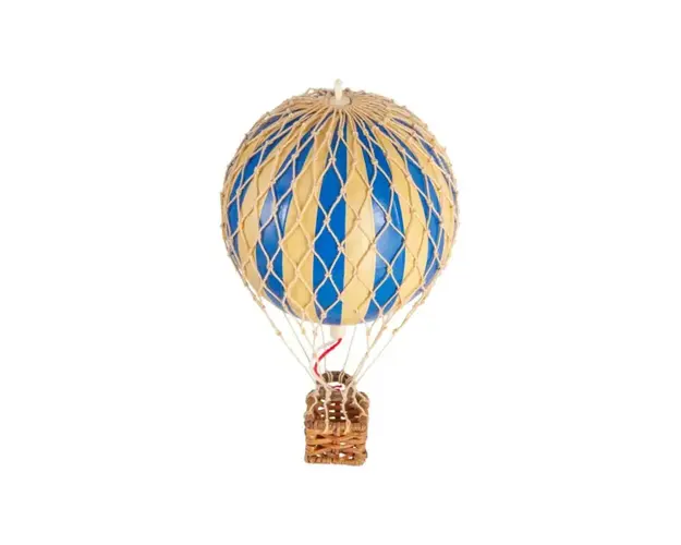 Decoratiune Balon cu aer cald, Authentic Models, Floating The Skies, Blue, 8.5x8.5x13 cm