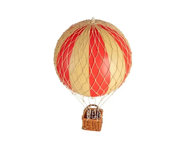 Decoratiune Balon cu aer cald, Authentic Models, Travels Light, Red Double, 18x18x30 cm