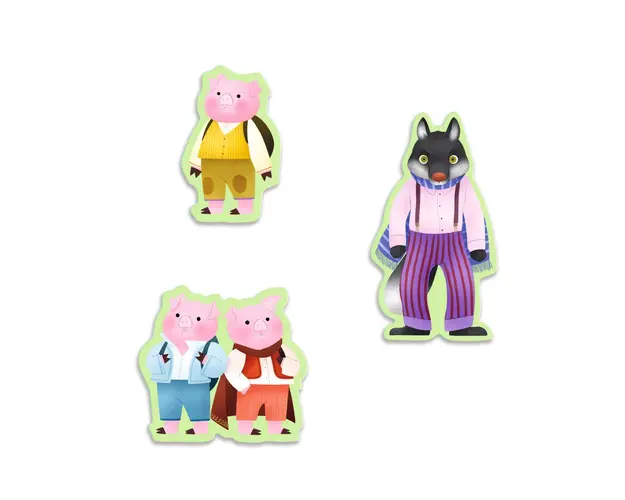 Puzzle poveste Cei trei purcelusi, Djeco