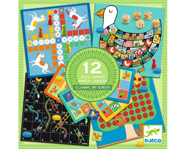 Colectia de 12 jocuri clasice, Djeco