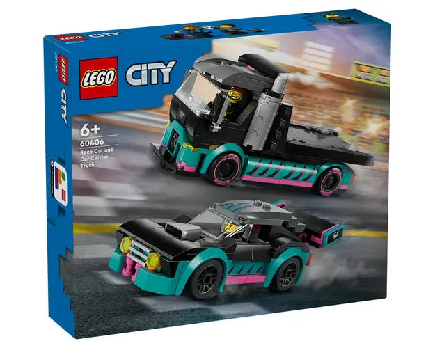 Masina de curse si camion transportator